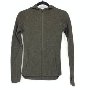 Triple Aught Design TAD Gear Womens S Artemis Merino Wool Hoodie Sweater Brown